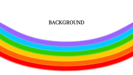 Abstract white background with rainbow design. Bend. Pride Month Symbol	

