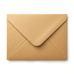Close up, Large A4 blank brown envelope isolated on white background