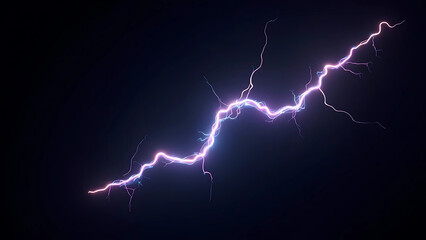 Lightning in the night sky