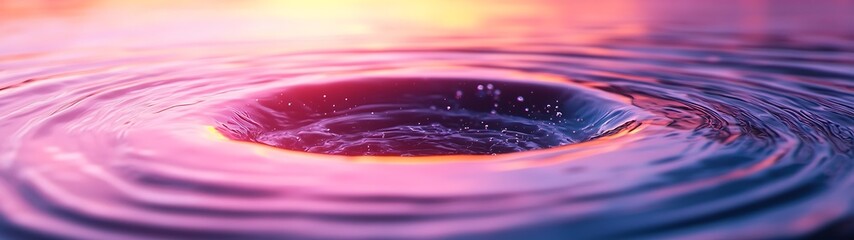 Water Vortex Sunset Ripples.