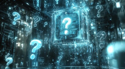 Obraz premium Holographic will projection unveils past secrets in virtual chamber
