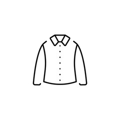 Shirt linear icon. Clothing line customizable illustration. Contour symbol. Vector isolated outline drawing. Editable stroke
