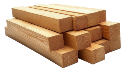 Stacked Lumber for Construction