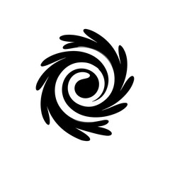 Abstract Black and White Swirl Design