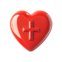 Obraz premium red heart in the form of heart