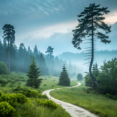 mountain road in the mountains