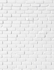Clean whitewashed brick wall texture background, old, vintage, white