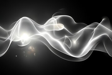 White Smoke Wave with Dark Background.