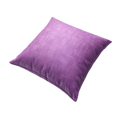 Purple velvet cushion, soft texture, home decor