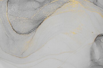 Fototapeta premium Original artwork photo of marble ink abstract art. High resolution photograph from exemplary original painting. Abstract painting was painted on HQ paper texture to create smooth marbling pattern.