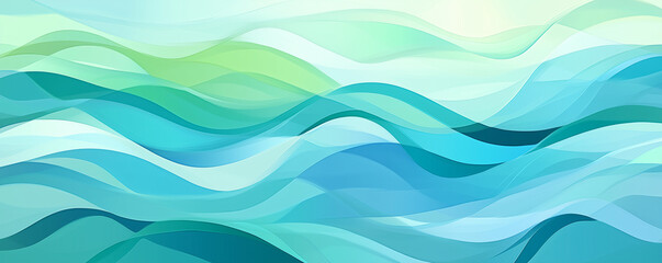 Fototapeta premium Vibrant abstract summer wave patterns conveying tranquility and fluidity