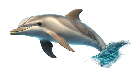 Obraz premium Graceful Dolphin Leaping Through Water