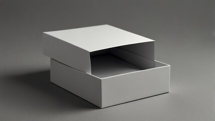 Open White Carton Box on a Neutral Surface