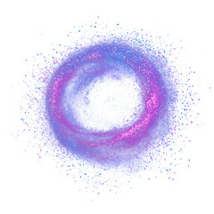 Fototapeta premium PNG Purple circular energy field universe nebula space.