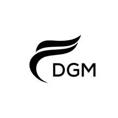 DGM creative minimalist letter logo.	