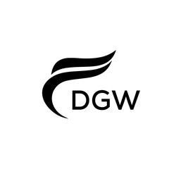 DGW creative minimalist letter logo.	