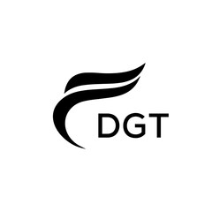 DGT creative minimalist letter logo.	