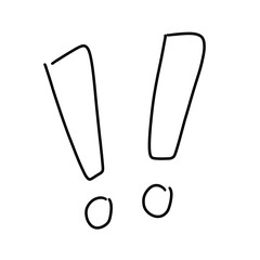 Two bold exclamation marks with small dots, representing excitement, urgency, or emphasis in communication.