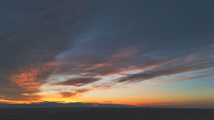 sunset sky from above the horizon
