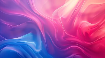 Obraz premium Abstract background, pink and blue gradient color background with smooth curved lines