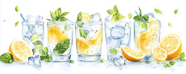 Refreshing lemonade sticker pack perfect for summer vibes and inviting designs