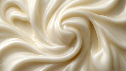 Fototapeta premium Creamy swirls of white confectionery. A delicious and decadent texture.