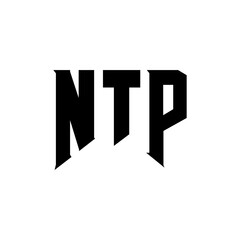 Fototapeta premium NTP letter logo design for technology company. NTP logo design black and white color combination. NTP logo, NTP vector, NTP design, NTP icon, NTP alphabet. NTP typography logo design.