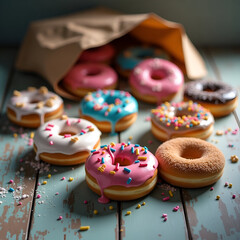 cookies with icing and sprinkles