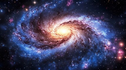Obraz premium Spiral Galaxy in Cosmic Deep Space