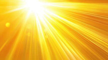 Obraz premium Bright yellow sunburst background with glowing light rays. Ideal for summer themes, energy concepts, and vibrant designs.