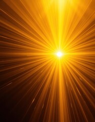 Abstract gold light rays burst background, glowing beams, glitter, glow