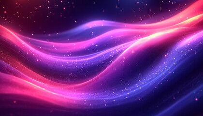 Fototapeta premium Pink Blue Abstract Waves Glow.