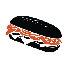 vector illustration of a set of hamburger