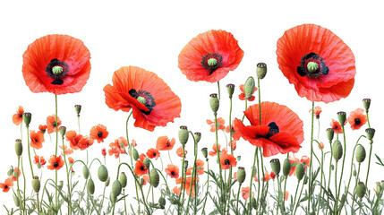 red poppy flowers
