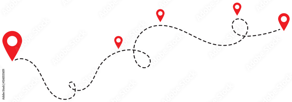 Poster map place location icon. - illustration flat design on white background for your location pin marker