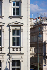 Beautiful classic architectural details on the streets of Vienna, Austria.