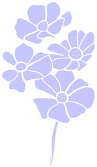 Illustration of Lavender Flowers  sticker