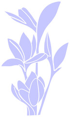 Illustration of Stylized Flowers  sticker