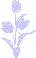 Minimalist Tulip Flower Illustration
