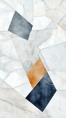 Abstract marble tile design with geometric shapes