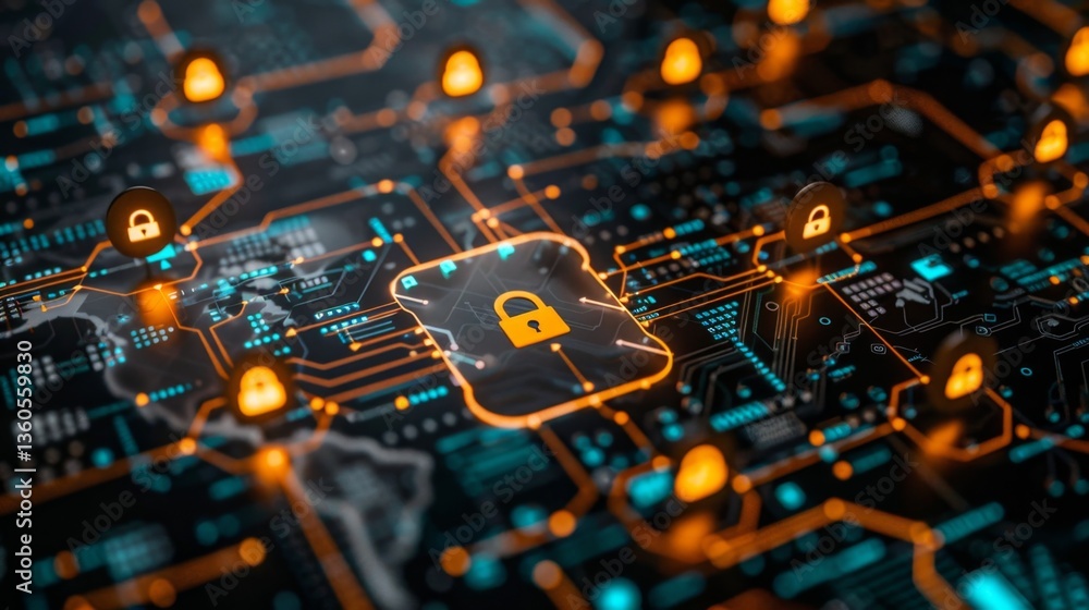 Poster enhancing online security with ai-driven vpn technology and data protection measures