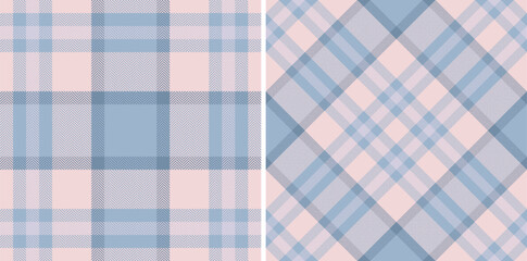 Elegant pastel plaid patterns, perfect for textile design, fashion, or website backgrounds.  Two distinct yet harmonious designs offer versatility for various projects.