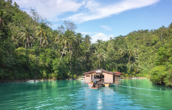 View of the Loboc river, one of the main destinations on Bohol Island, Philippines.