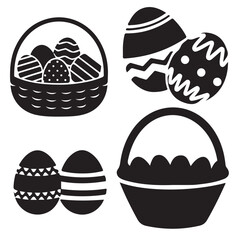 easter eggs in basket