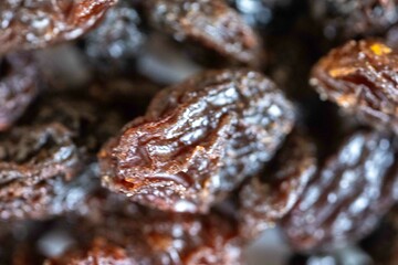 Dried date in macro photography fine details