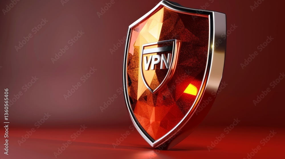 Poster secure online browsing with powerful vpn shield design for digital safety and privacy in internet us