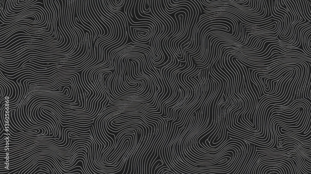 Poster minimalist black-on-black abstract pattern with dynamic lines and premium texture.