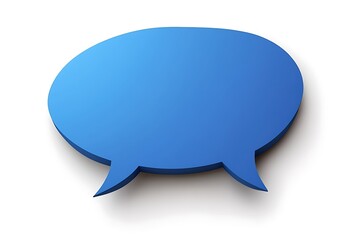 A Blue Speech Bubble Illustration Isolated On A White Background