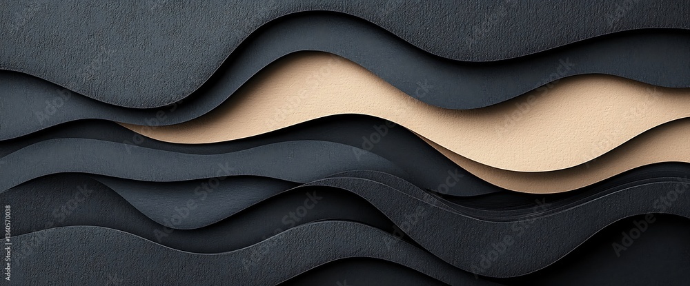 Poster Abstract wave layers background design