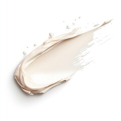 Cream cosmetics smear smudge isolated on white page